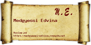 Medgyessi Edvina névjegykártya